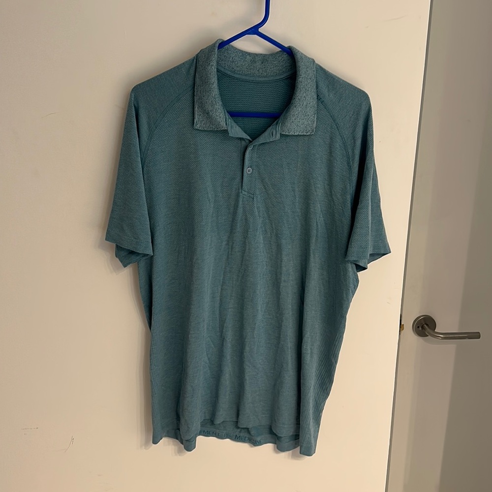 Lululemon metal vent polo - teal - xl